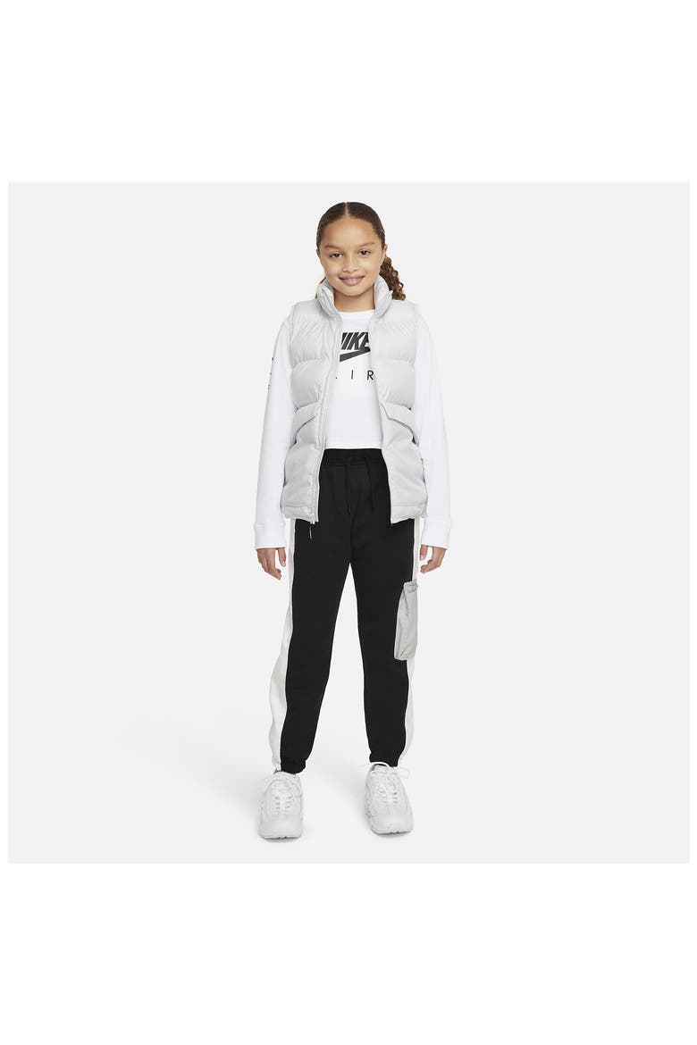 Kids' Sportswear Puffer Vest, Alternate, color, PHOTON DUST/ WHITE