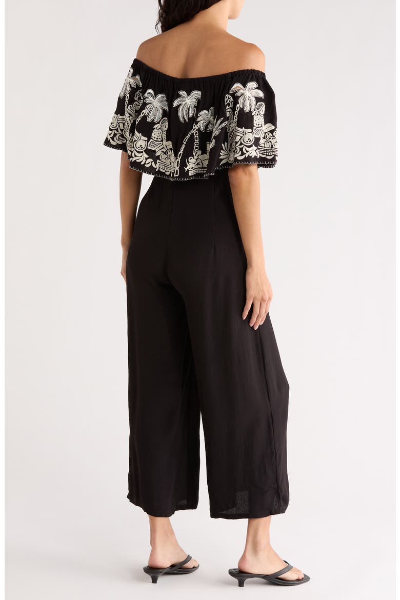 Embroidered Popover Jumpsuit, Alternate, color, BLACK