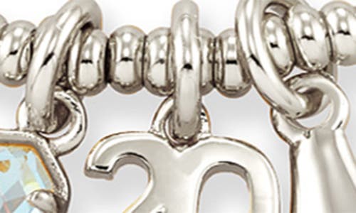 Kendra Scott 2024 Graduate Beaded Bracelet In Rhodium Dichroic Glass