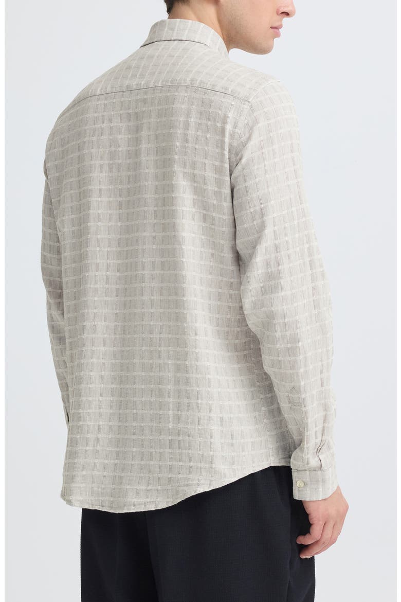 Check Dobby Button-Up Shirt, Alternate, color, GLACIER GREY