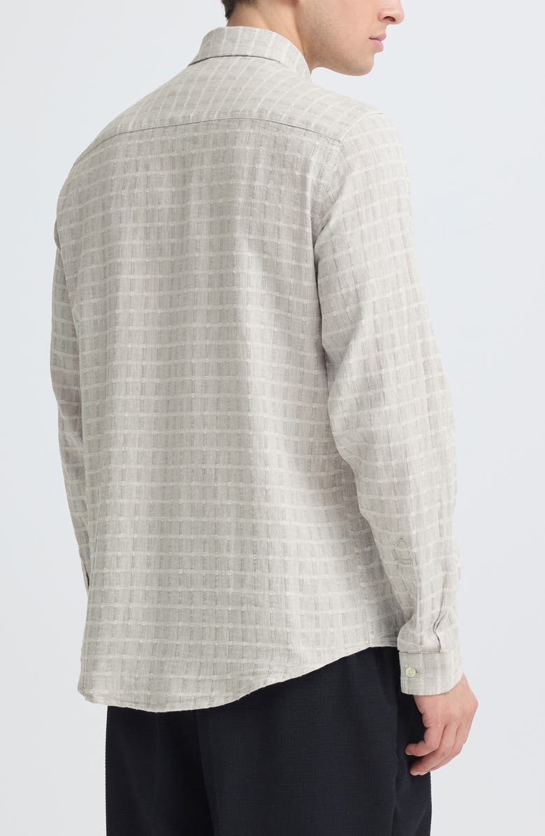 CASUAL FRIDAY Check Dobby Button-Up Shirt, Alternate, color, Glacier Grey