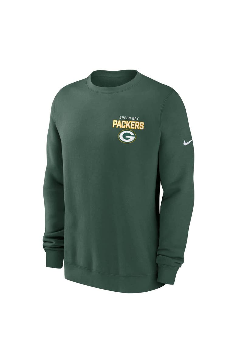 Nike Men's Nike Green Green Bay Packers Primetime Club Fleece Pullover Sweatshirt, Alternate, color, Green