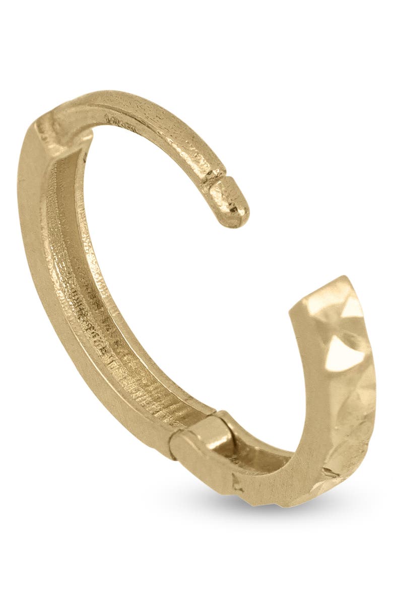 Bony Levy 14K Gold Textured Huggie Hoop Earrings, Alternate, color, 14K Yellow Gold