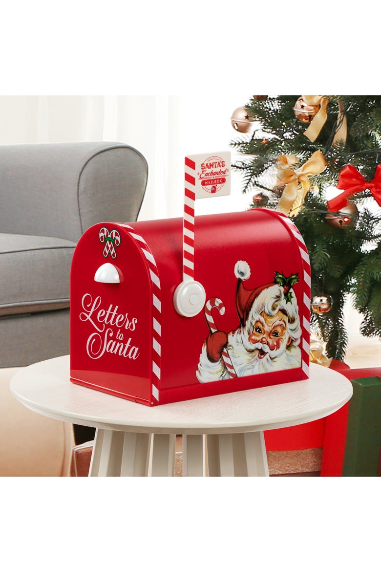 10 in. Santa's Enchanted Mailbox, Alternate, color, Red