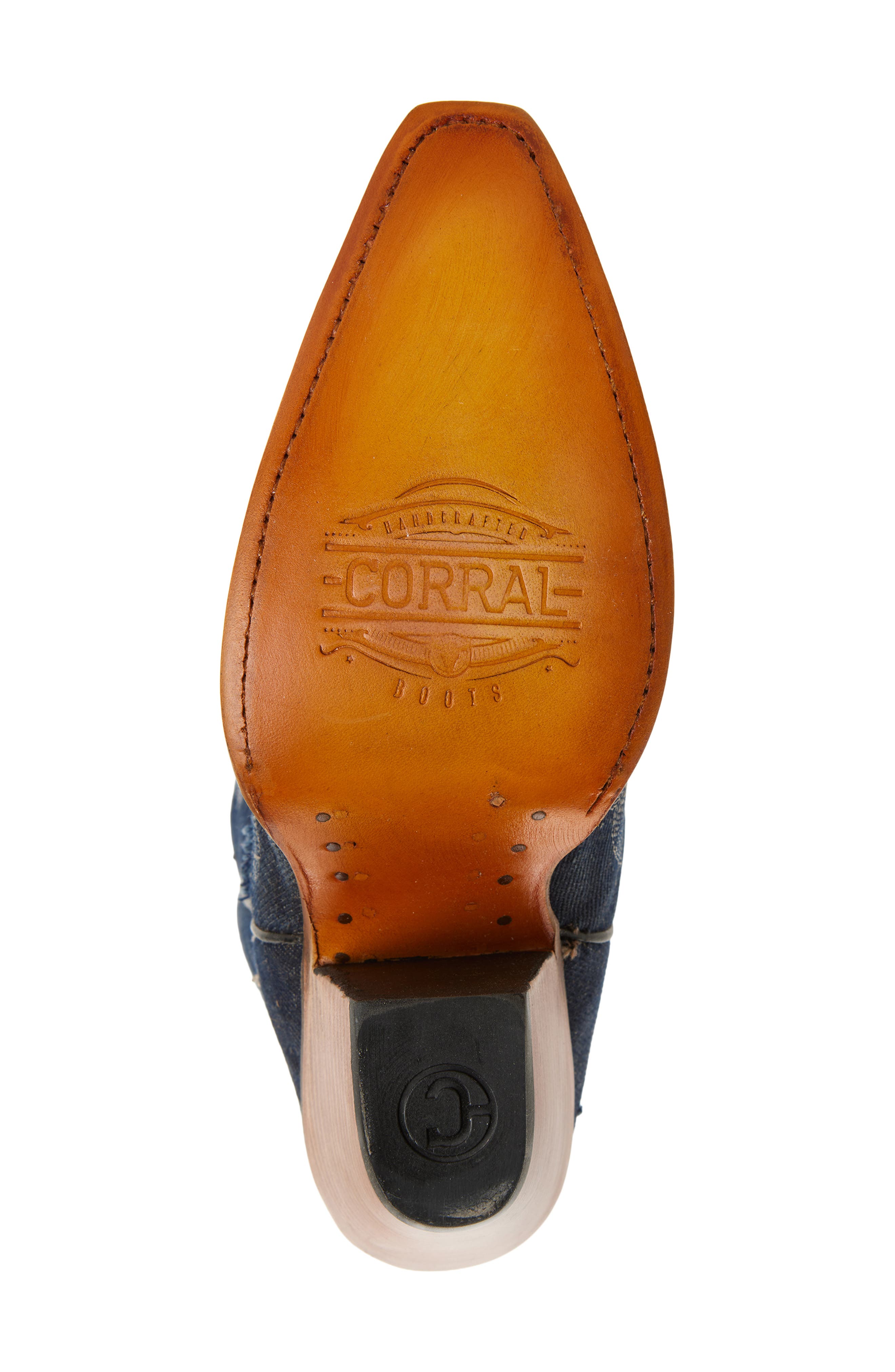 CORRAL Embroidered Denim Western Boot, Alternate, color, 