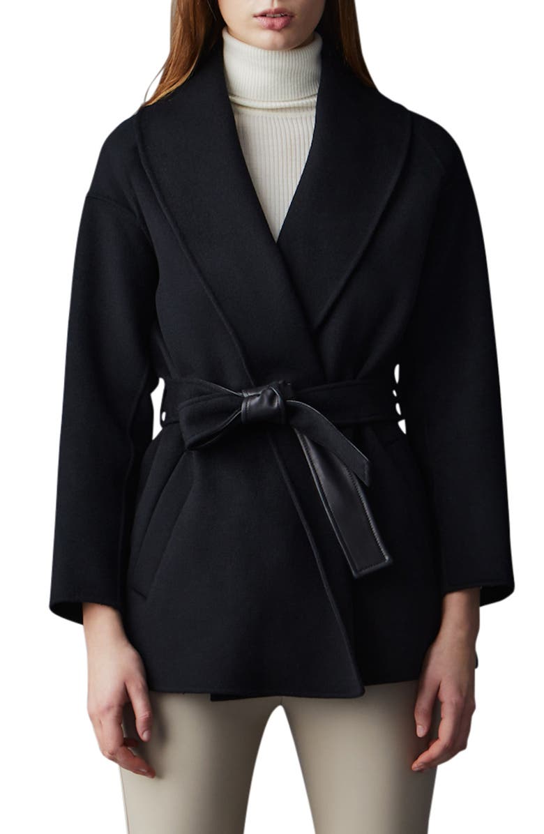 Mackage Tyra Wool Coat, Main, color, Black