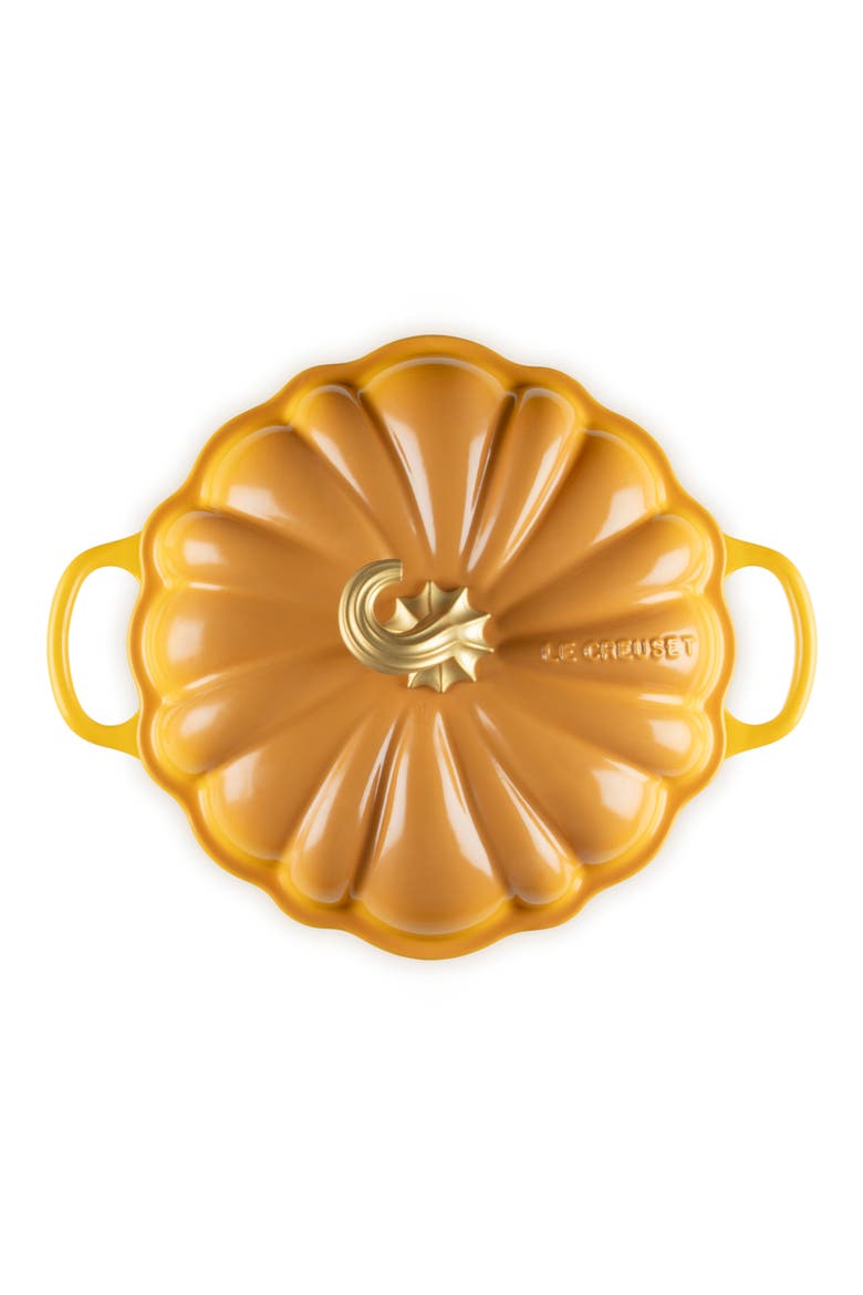 Pumpkin Enameled Cast Iron Cocotte, Alternate, color, NECTAR