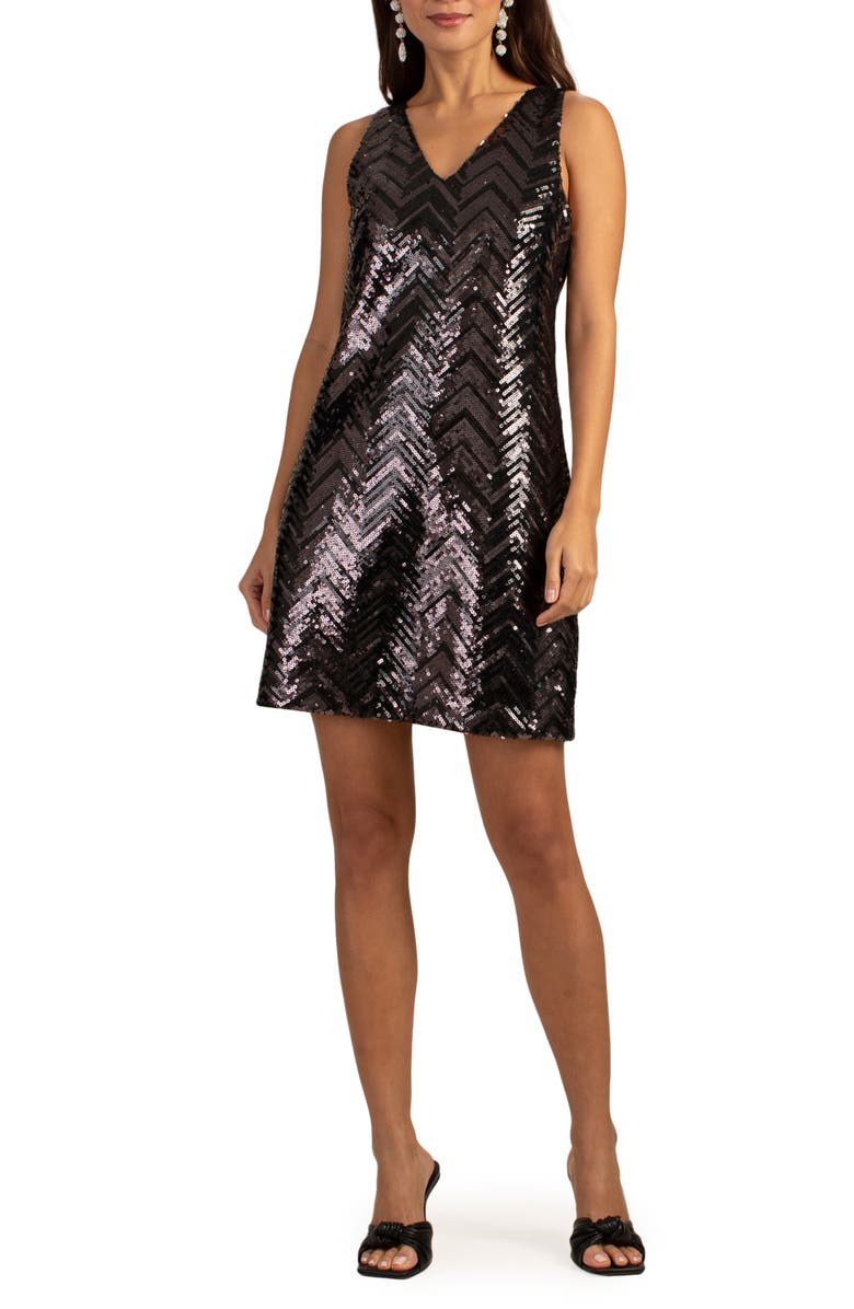 Trina Turk Glitterati Sequin Shift Dress, Main, color,