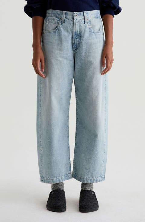 Hattie High Waist Ankle Wide Barrel Leg Jeans (Sunset Hills)