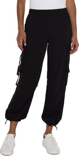 Cinch Hem Pull-On Cargo Parachute Pants