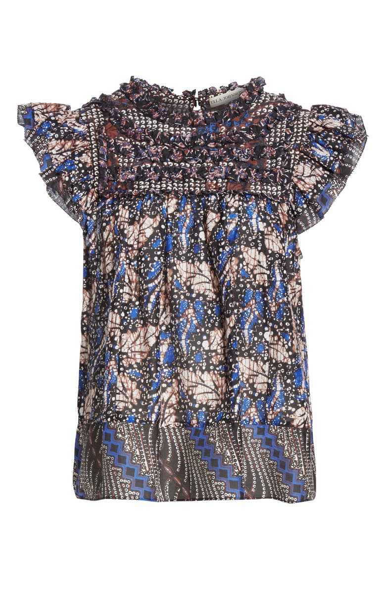 Ulla Johnson Nuru Ruffle Trim Top, Alternate, color,