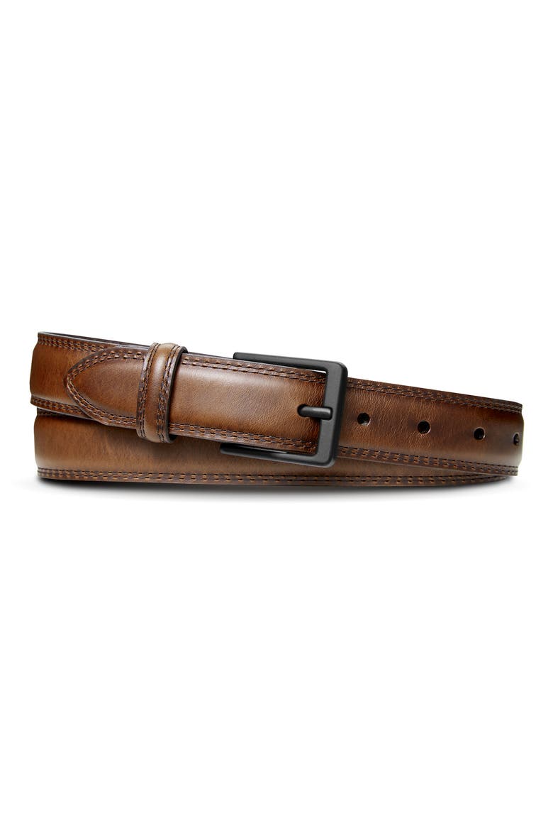 Guardian Leather Belt Set, Alternate, color, BLACK WHISKEY