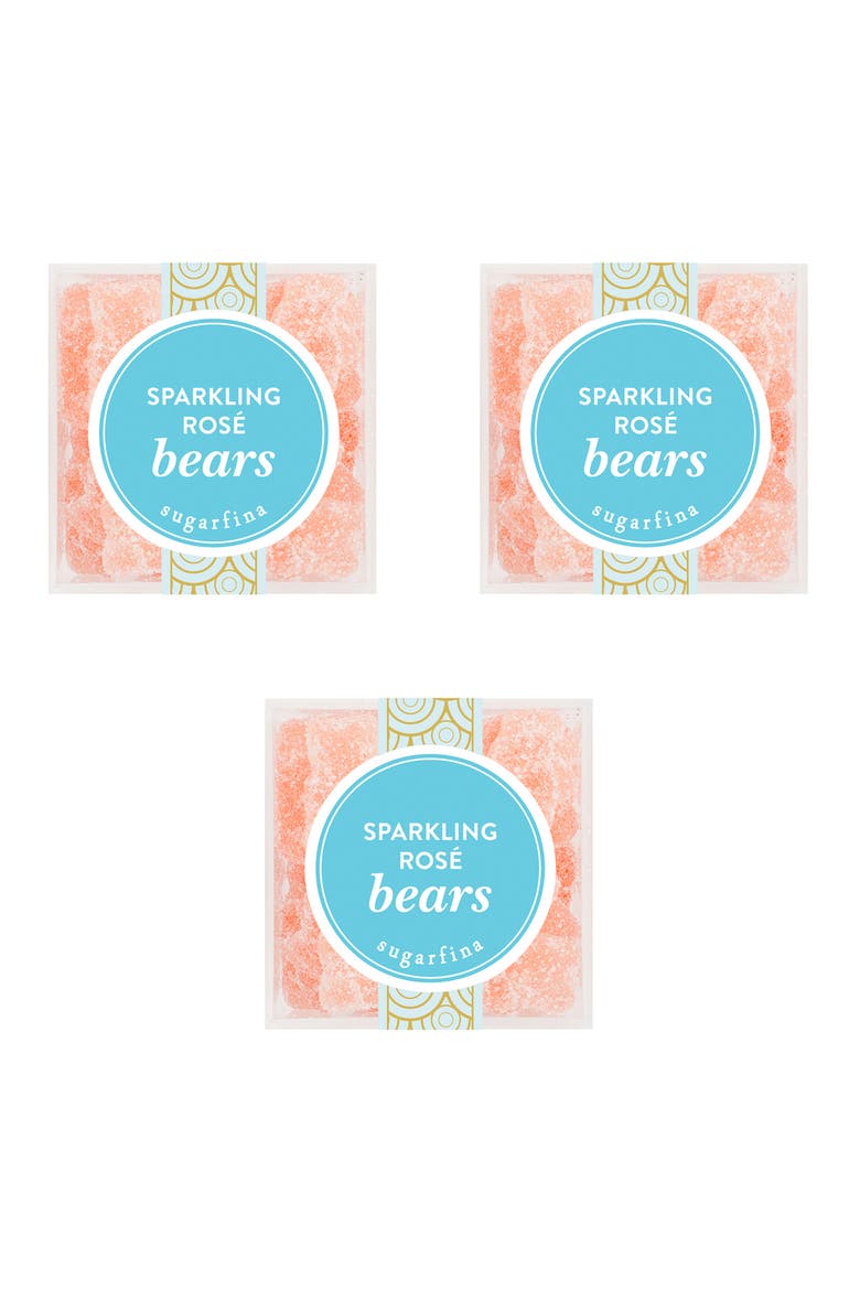 Sparkling Rosé Bears - Set of 3, Main, color, BLUE