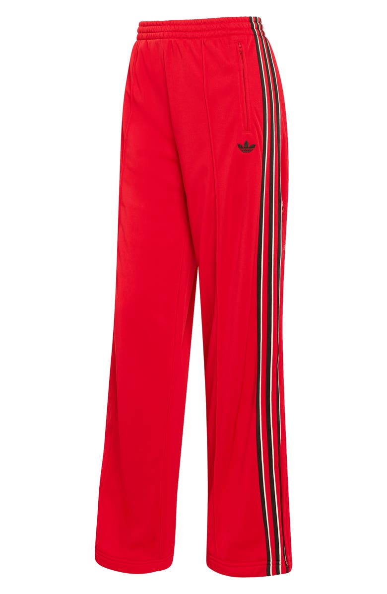 adidas Loose Wide Leg Track Pants, Alternate, color, Better Scarlet/ Black