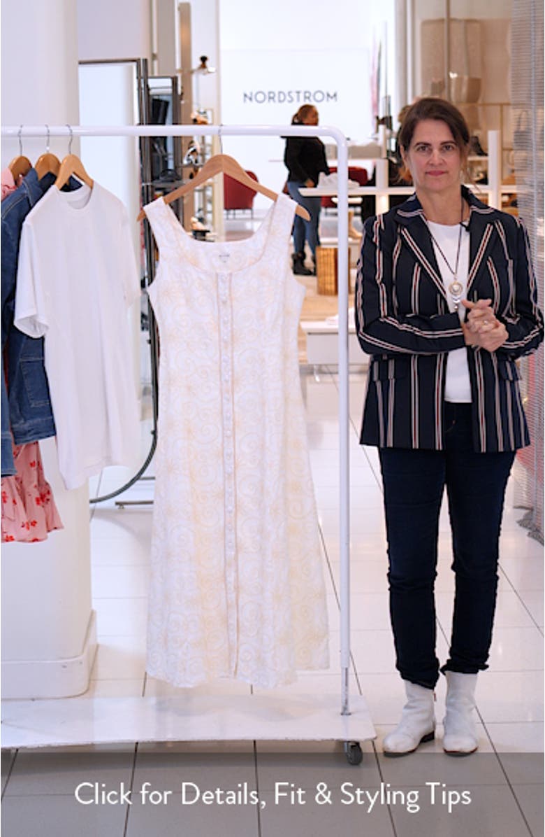 Embroidered Button-Up Dress, sales video thumbnail