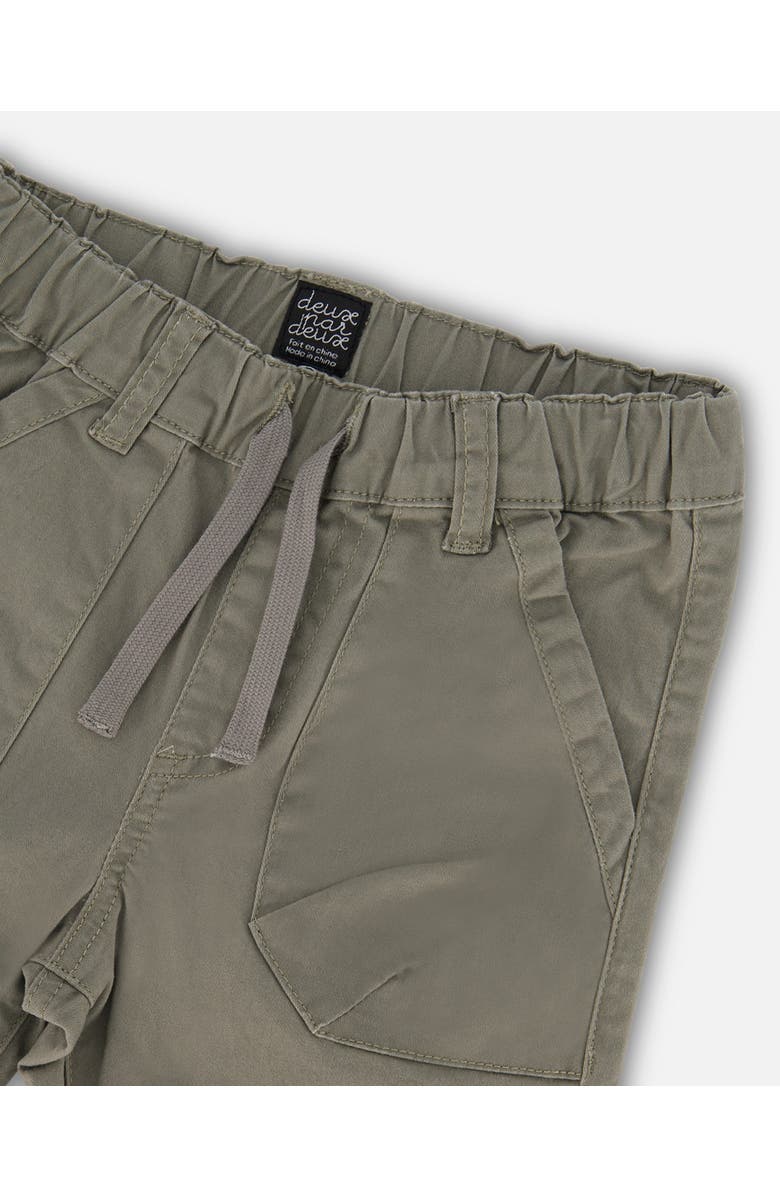 Deux par Deux Boy's Stretch Twill Jogger Pants Castor Gray, Alternate, color, 