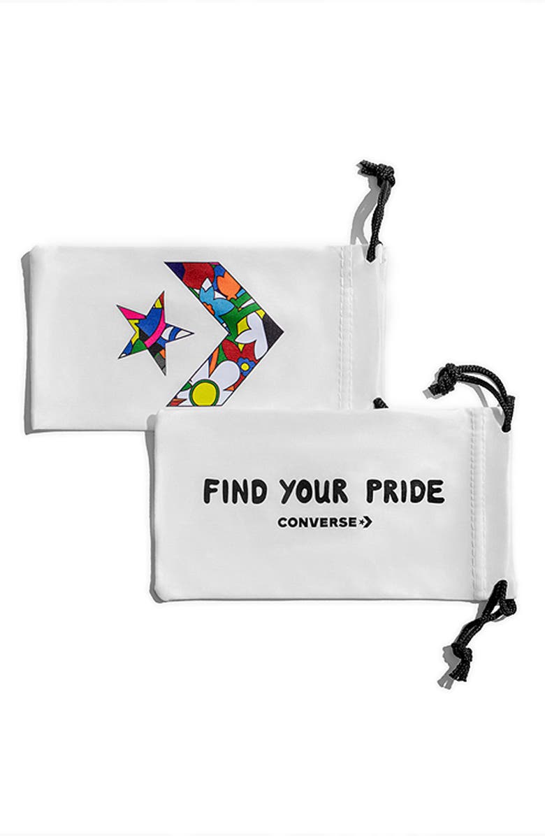Converse Pride Stand Proud 57mm Mirrored Sunglasses, Alternate, color,