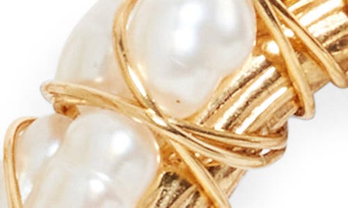 Gas Bijoux Lucky Lyre Hoop Earrings In White