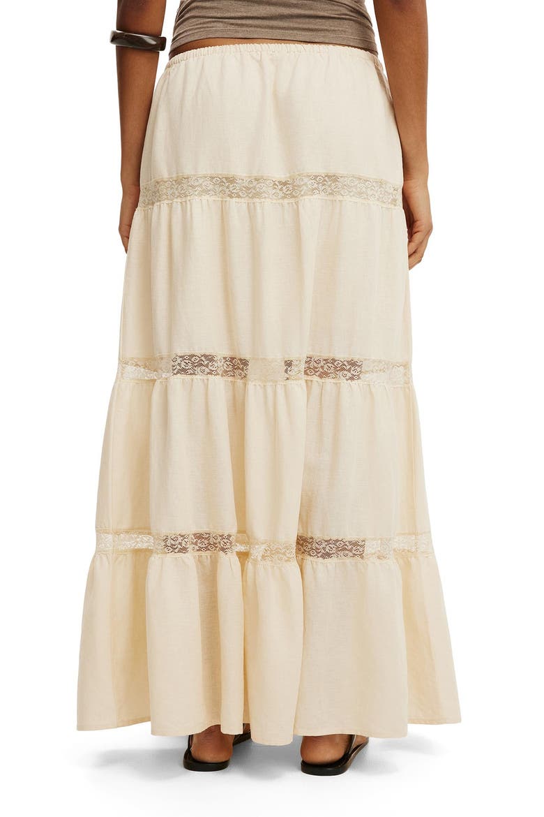 Women's Haven Multi Tiered Maxi Skirt, Alternate, color, Honey Cream Lace