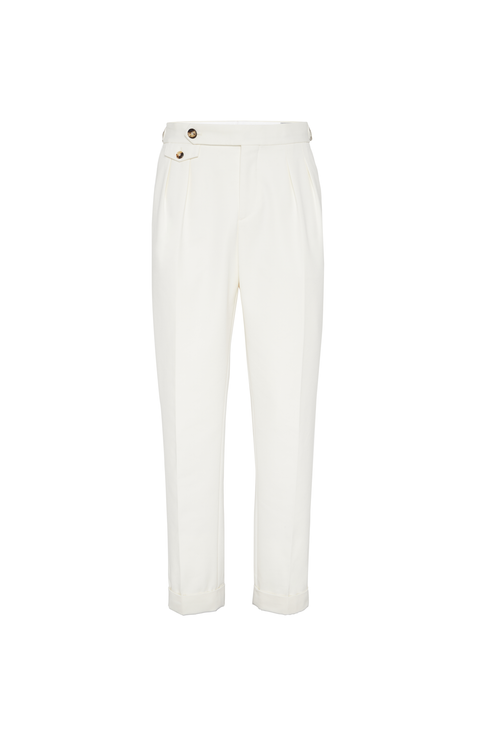 Gabardine tailor fit trousers