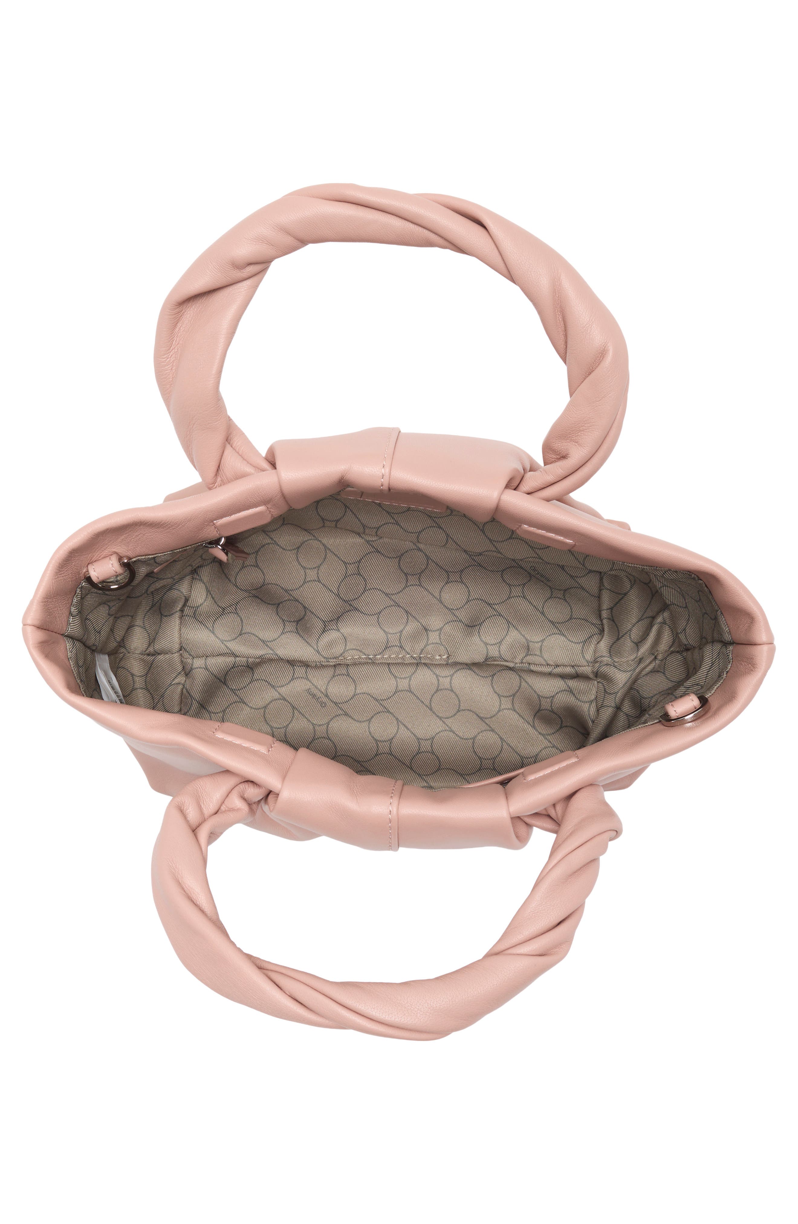 Small Cozy Leather Handbag, Alternate, color, BLUSH