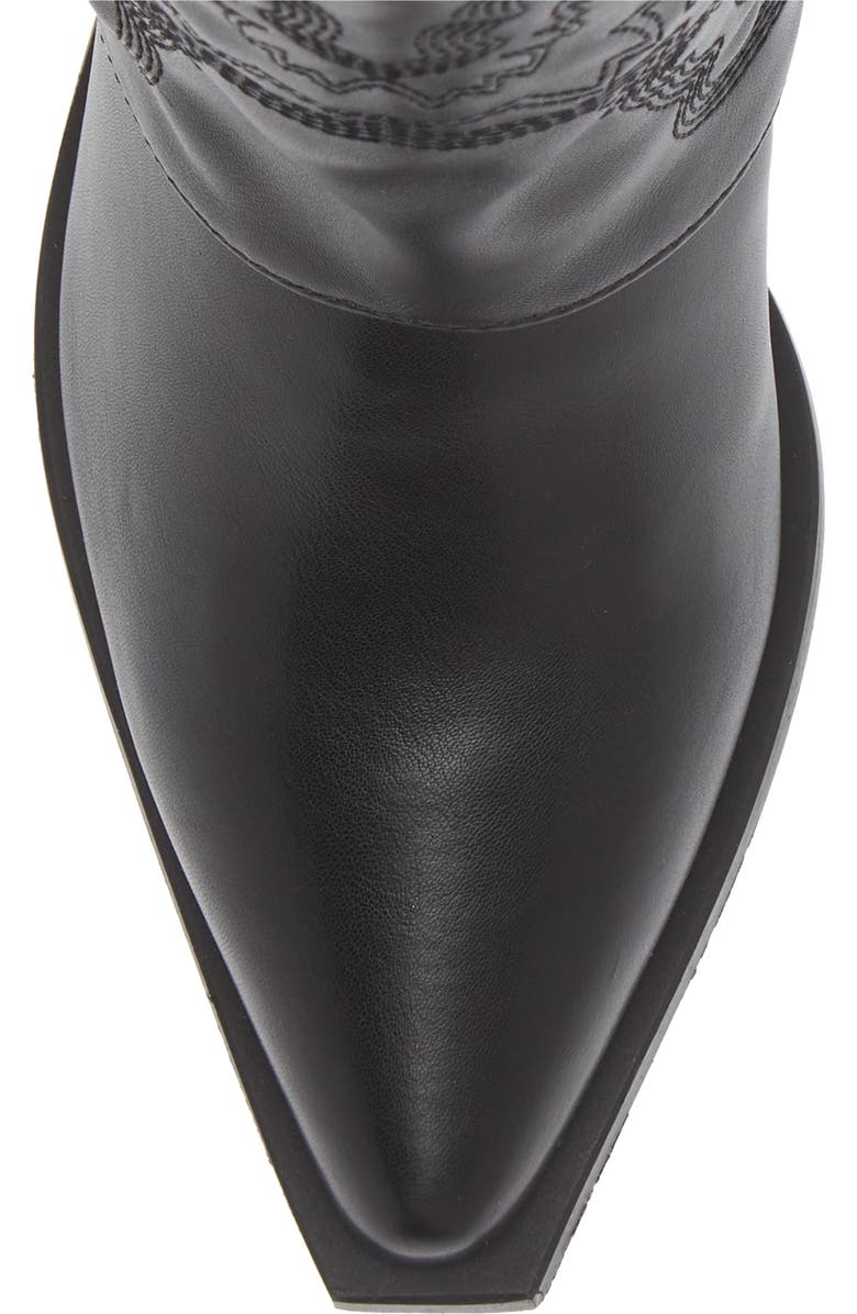 AZALEA WANG Portabella Foldover Shaft Pointed Toe Bootie, Alternate, color,