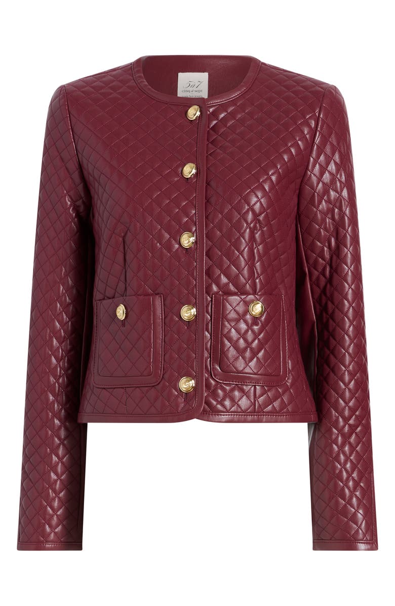 Cinq à Sept Brooke Quilted Faux Leather Jacket, Alternate, color,