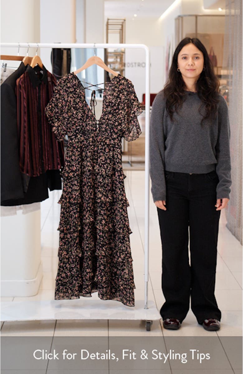 Wendi Print Tiered Maxi Dress, sales video thumbnail