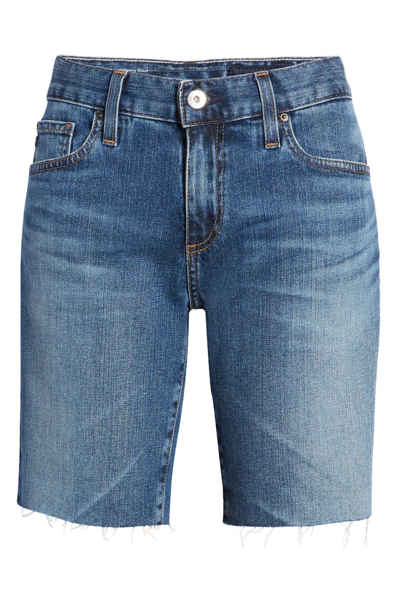 AG Nikki Raw Hem Denim Bermuda Shorts, Alternate, color, 