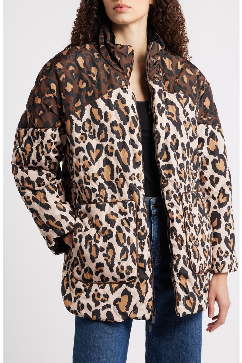 Marvelous Garden Puffer Jacket, Alternate, color, BLACK