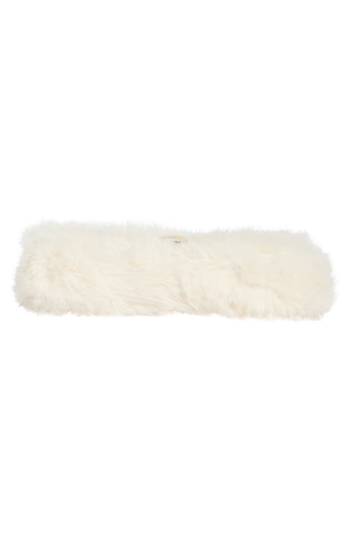 Bcbg Faux Fur Buckle Shoulder Bag In Gray