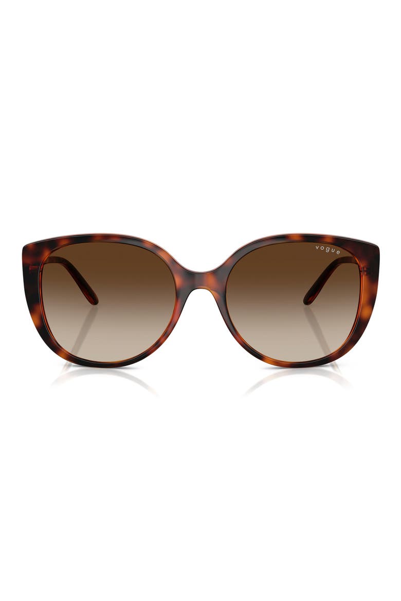 55mm Polarized Gradient Butterfly Sunglasses, Main, color, HAVANA