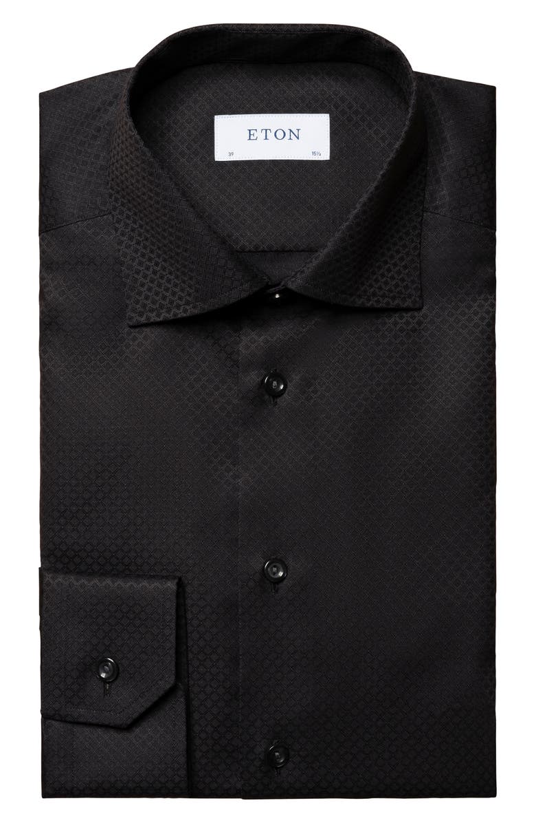 Eton Contemporary Fit Diamond Weave Dress Shirt, Alternate, color, 