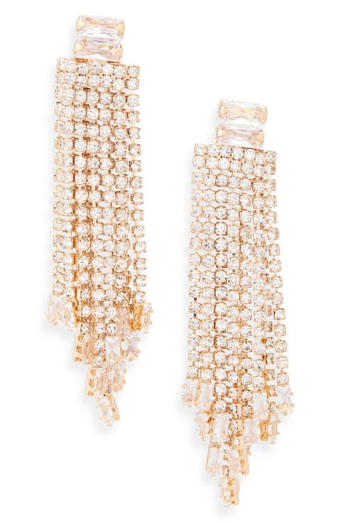 Crystal Fringe Drop Earrings