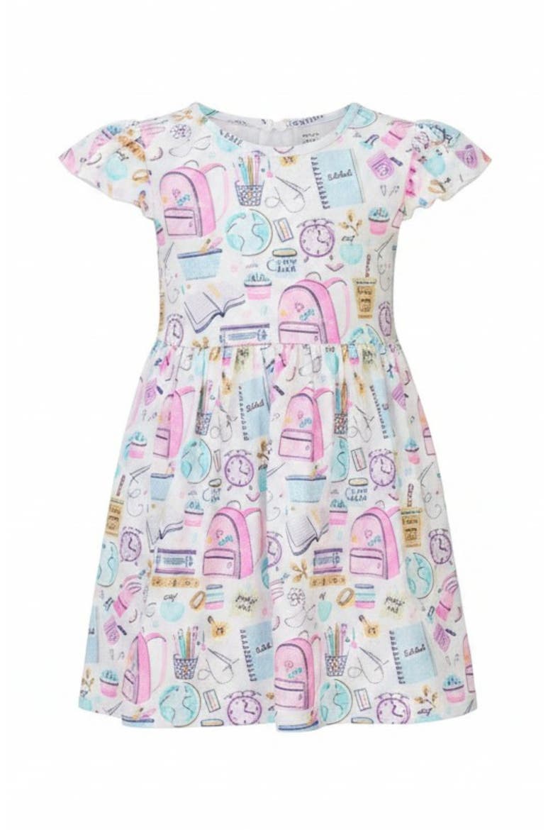 School Supplies Skater Dress, Main, color, Pink