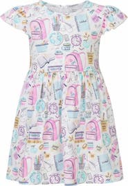 Mia Belle Girls School Supplies Skater Dress