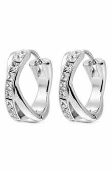 Cubic Zirconia Huggie Hoop Earrings