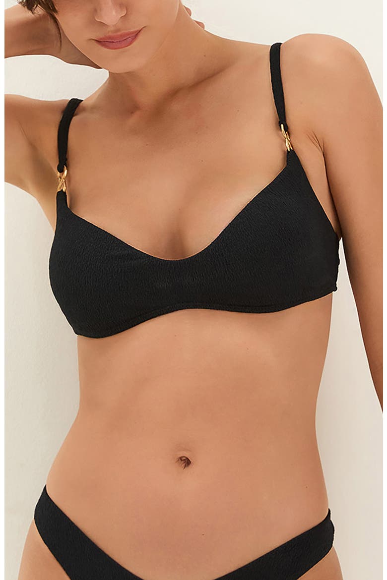 Giulia High Cut Bikini Bottoms, Main, color, BLACK