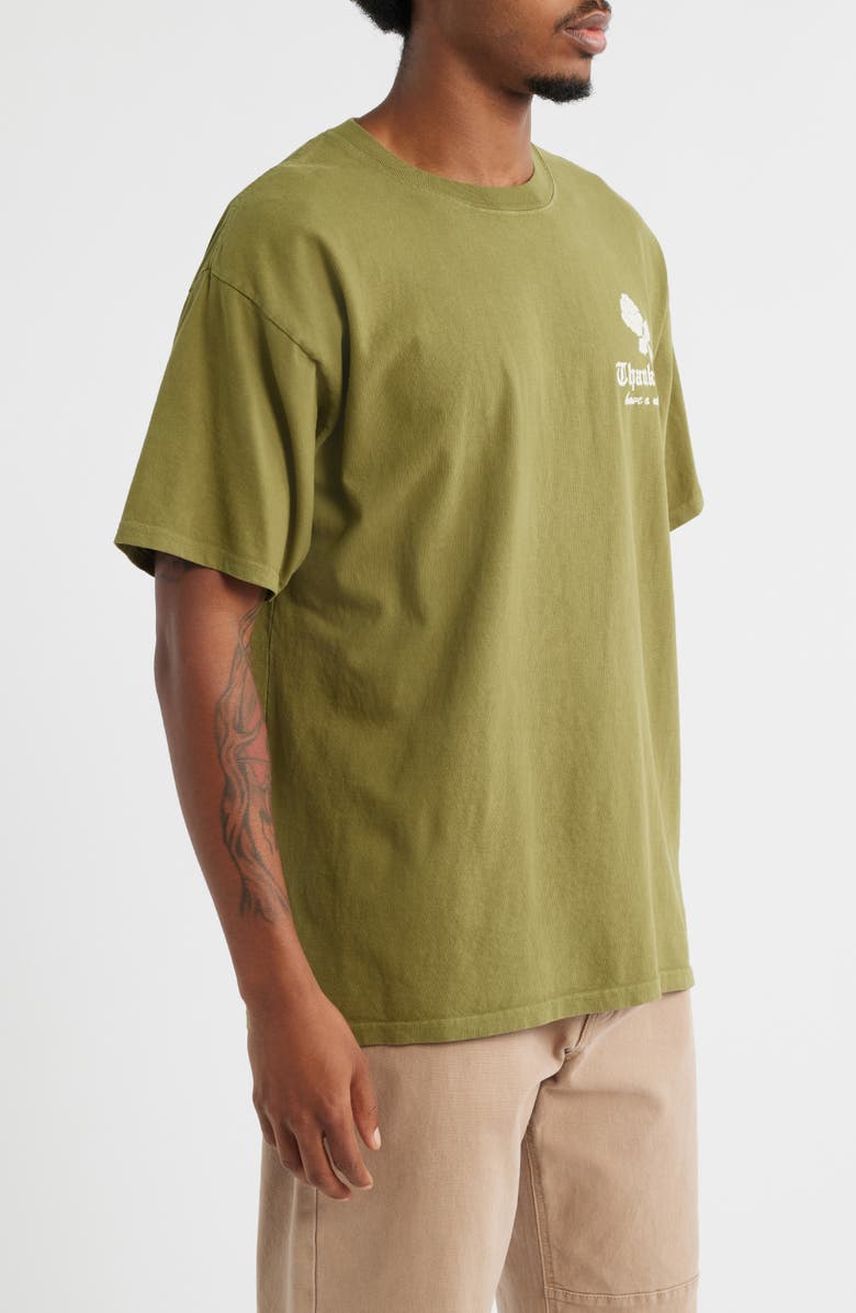 MARKET SMILEY<sup>®</sup> Thank You Needlepoint Appliqué T-Shirt, Alternate, color, Sea-Kelp