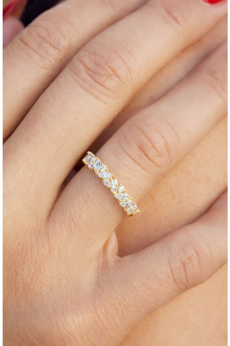 Cubic Zirconia Eternity Band, Alternate, color, YELLOW