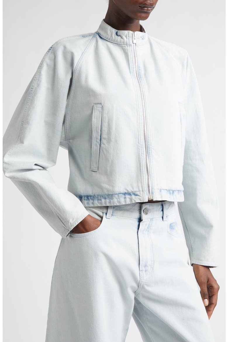 Round Denim Jacket, Alternate, color, BLEU GIVRE