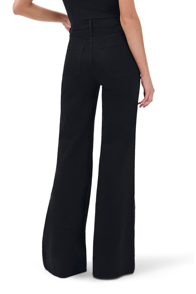 Skylar High Waist Flare Trouser Jeans, Alternate, color, BLACK