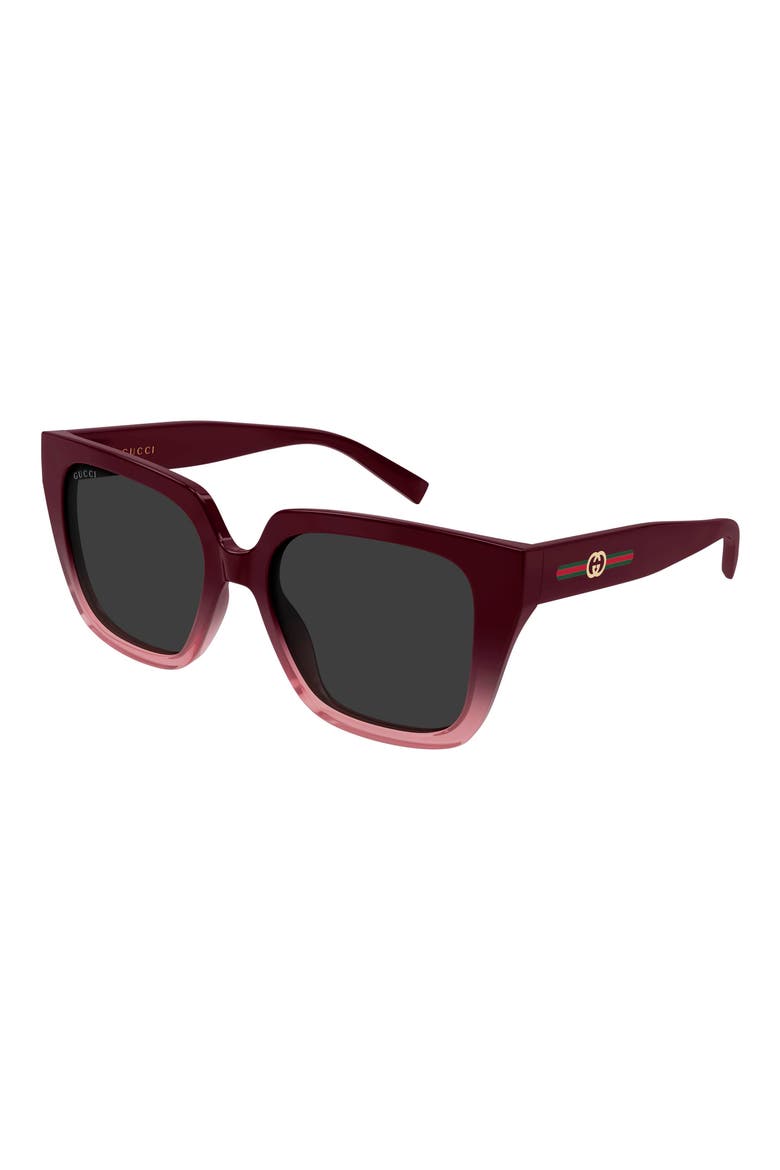 54mm Butterfly Sunglasses, Alternate, color, BURGUNDY