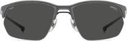 Carrera Eyewear 65mm Oversize Rectangular Sunglasses
