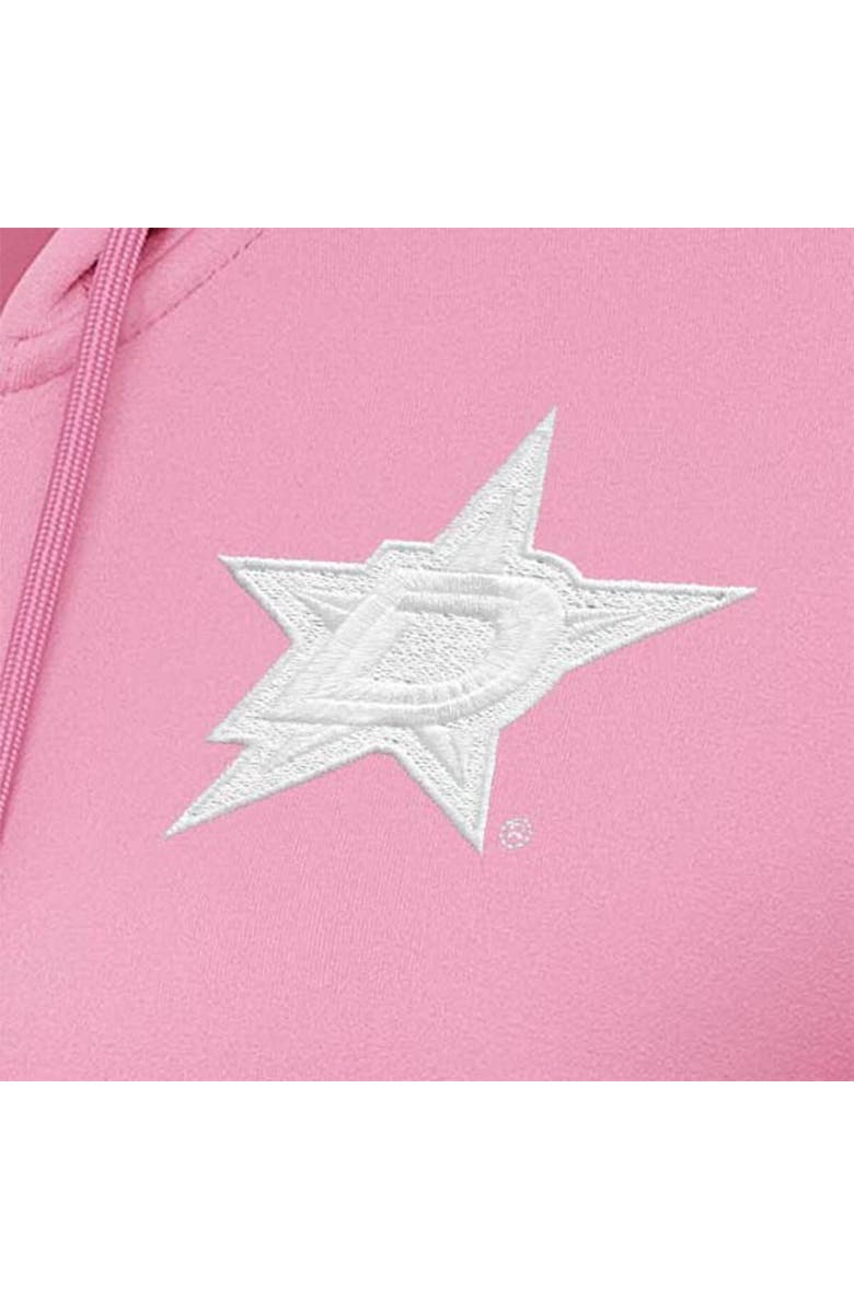 ANTIGUA Women's Antigua Coral Dallas Stars White Logo Advance Full-Zip Hoodie, Alternate, color, 