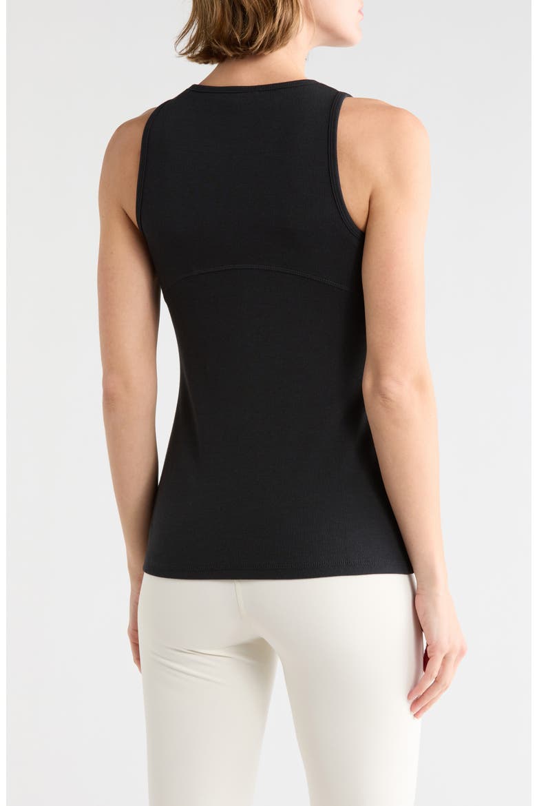Mellie Ribbed Tank, Alternate, color, BLACK