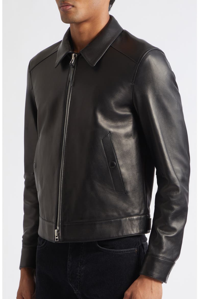 Leather Jacket, Alternate, color, NAA BLACK