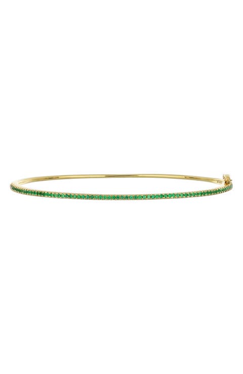 El Mar Stackable 18K Gold & Emerald Bangle (Nordstrom Exclusive)