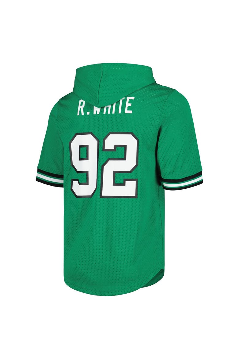 Men's Mitchell & Ness Reggie White Kelly Green Philadelphia Eagles Retired Player Name & Number Mesh Hoodie T-Shirt, Alternate, color, Kelly Green