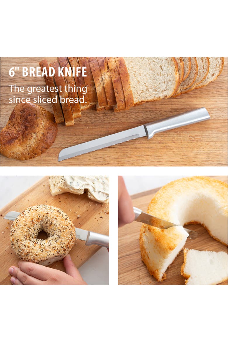 Cutlery 6-Inch Bread Knife Stainless Steel Serrated Blade, Alternate, color, Silver